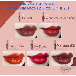 Set 5 Son Kem Nhung Hold Live Light Matte Lip Glaze - Venus Store