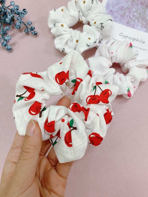 [Mã FABOOM227 giảm 20% đơn 99K] Scrunchies chun cột tóc hoạ tiết