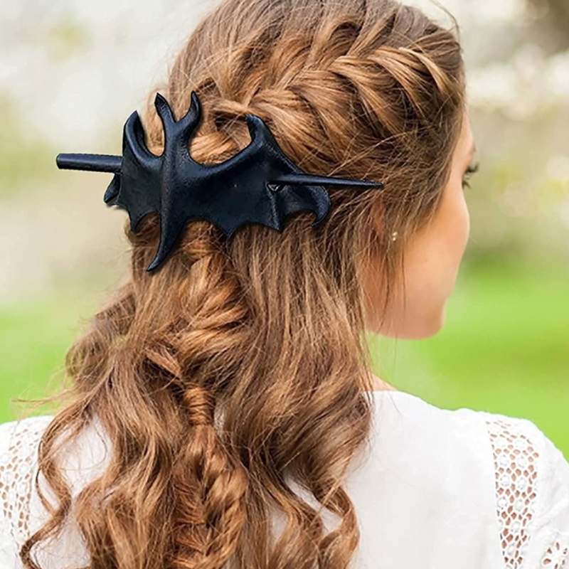 Kẹp Tóc Hóa Trang Halloween Màu Đen Cho Nữ