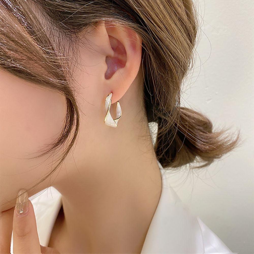 EXPEN Khuyên Tai Dạng Vòng Xoắn Phong Cách Retro Mới Cho Nữ