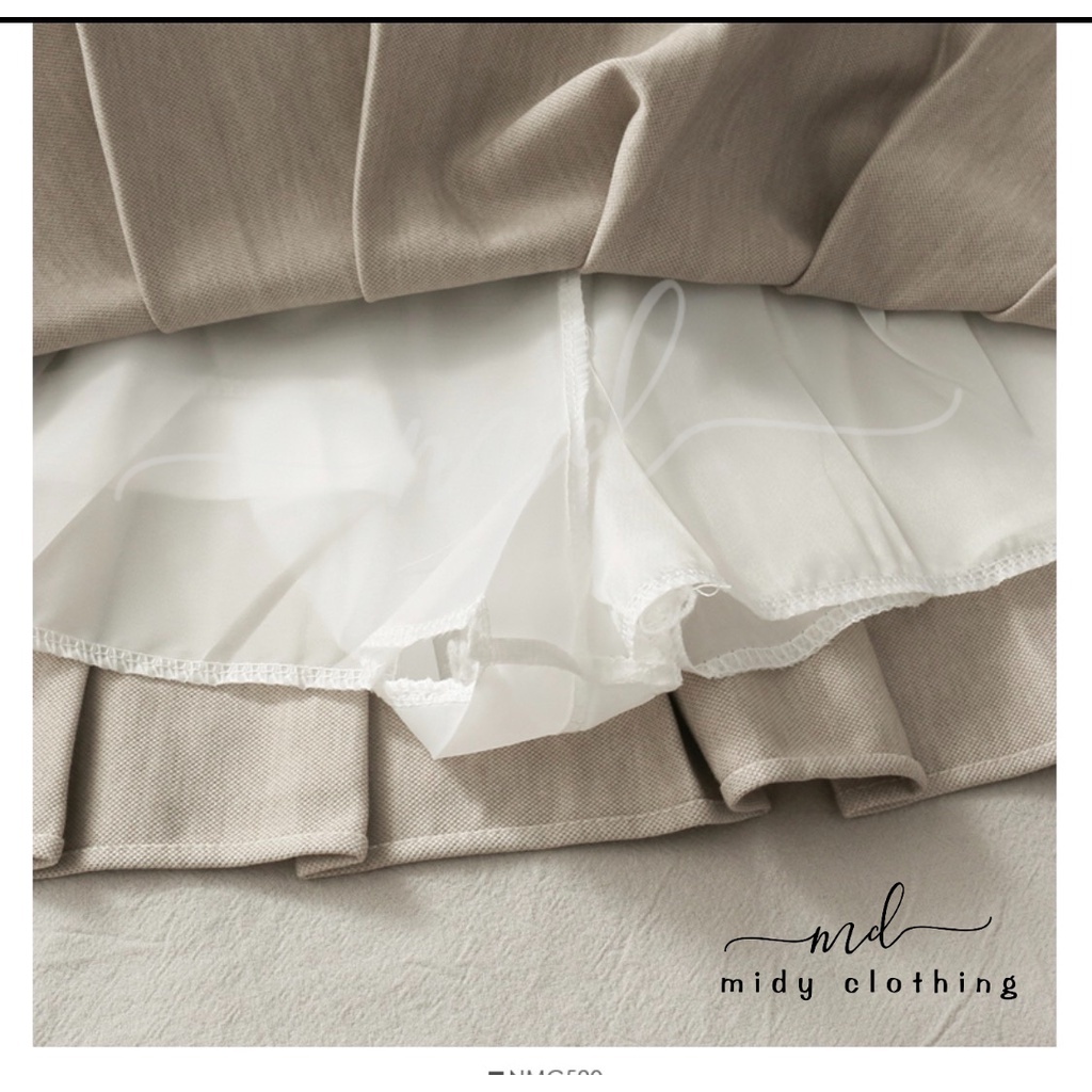 Chân váy tennis dạ phom xòe xếp li | BigBuy360 - bigbuy360.vn