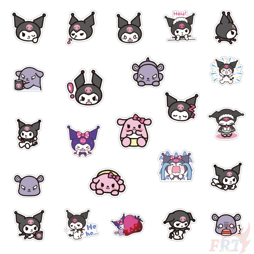 ❉ Kuromi Series 03 - Sanrio Stickers ❉ 50Pcs/Set DIY Waterproof Decals Doodle Stickers