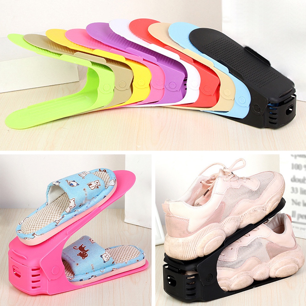 Kệ Đứng Hai Tầng Đựng Giày Tiết Kiệm Không Gian Có Thể Điều Chỉnh