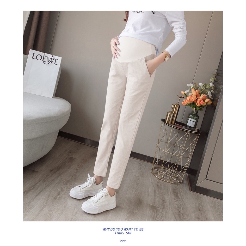 Quần Bầu Baggy Đũi Có Đáp Bụng Và Chun Chỉnh-quầnbầu