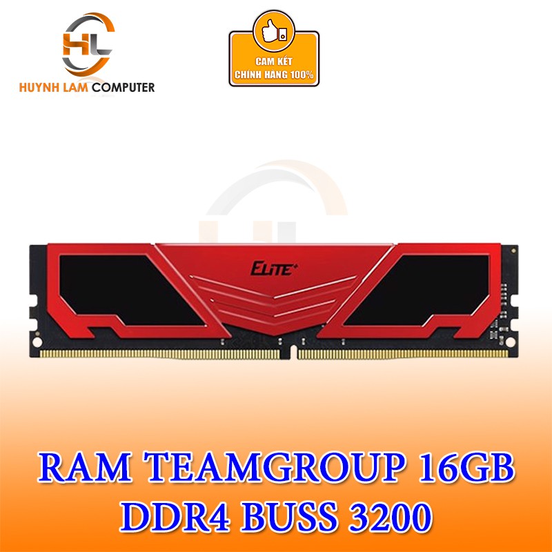 [Mã ELMS05 giảm 5% đơn 300k]Ram 16GB Teamgroup Elite DDR4 3200MHZ Tản Đỏ Chính Hãng Networkhub Phân phối
