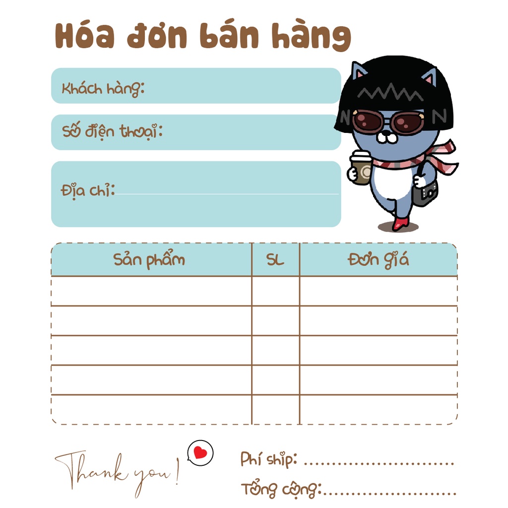 Hóa Đơn Bán Hàng Mini 1 Liên NEO