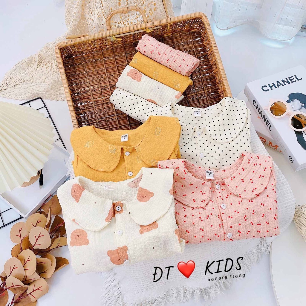 Bộ đồ ngủ dài tay cho bé - pijama chất đũi xốp mềm mịn (8-18kg) truongvtai