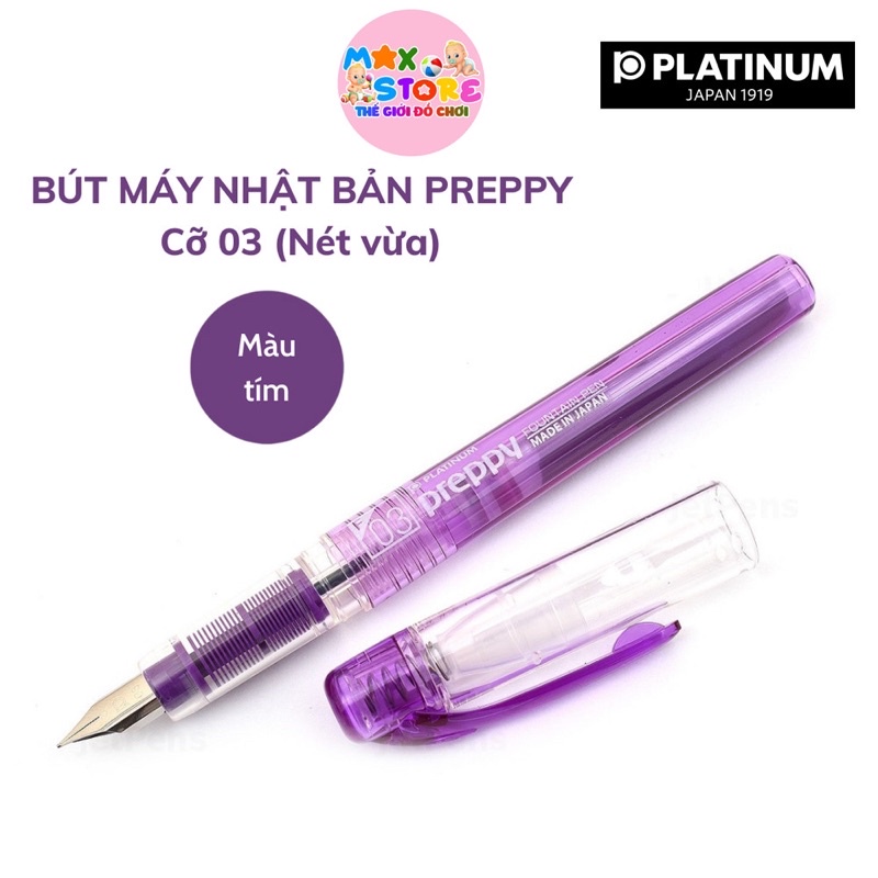 (Có Sẵn ống mực) Bút Máy Preppy Platinum F03 Nhật Bản Dành Ngòi Trơn Không Rây Mực