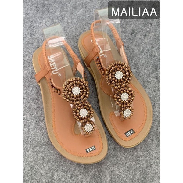 Sandal xỏ ngón MAILIAA quai đính đá dễ thương