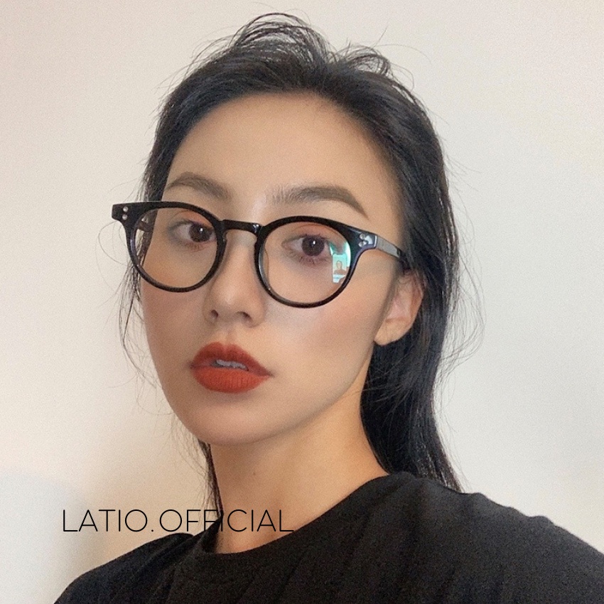 Mắt kính nữ LATIO kính mắt thời trang 2023 mẫu mới với thiết kế nhỏ nhắn và chi tiết 2 chấm cực kỳ cá tính - KM44