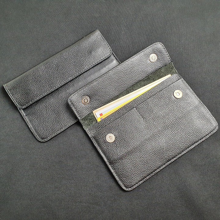 [Da thật] Ví đựng đăng kiểm ô tô da bò thật WL109LEA (Black) - 100% da bò thật, BH 3 năm