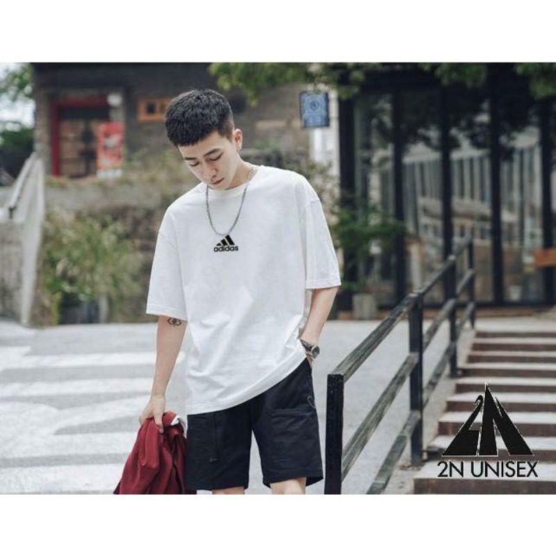 Áo thun ❤Có size tay lỡ unisex logo adi