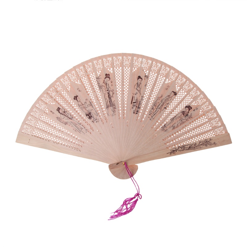 Quạt Cầm Tay Khắc Họa Tiết Có Hương Thơm Độc Đáo Trang Trí Tiệc Cưới