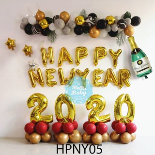 Set bóng tráng nhôm Happy New Year 2020