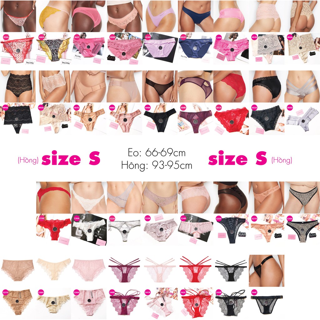 [Quần lót Size S - Bill Mỹ] Quần lót với nhiều kiểu dáng sexy và gợi cảm - Hàng chính hãng từ VS MỸ