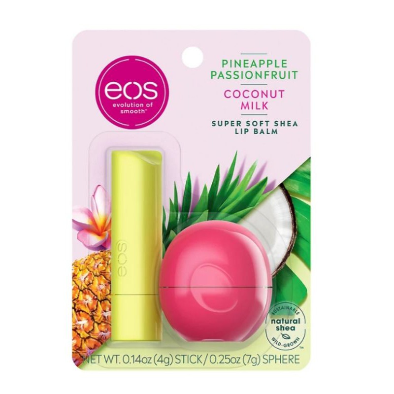 [SẴN -BILL US] Set son dưỡng môi EOS