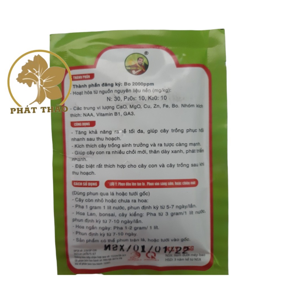 Phân Bón Siêu Dưỡng - Nảy Chồi - Xanh Lá - 30-10-10 Gói 25g
