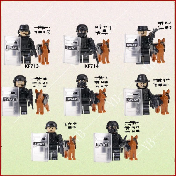Lắp ráp đồ chơi trẻ em quân sự lắp ráp khối xây dựng minifigures khối xây dựng cho trẻ em đồ chơi giáo dục sớm
