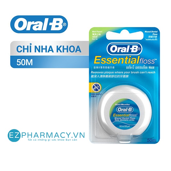 Chỉ nha khoa Oral B Essential Floss - Chiều dài 50 m / 1 cuộn