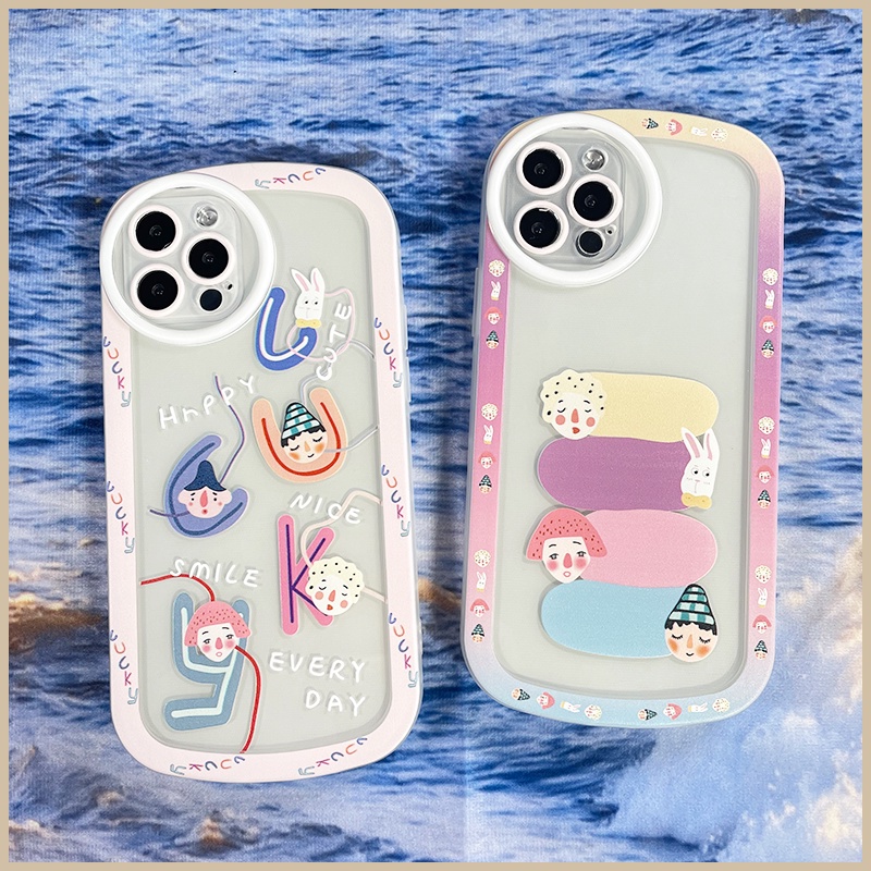 FOR OPPO A58 A17K A57 A77S A39 A37 RENO 7 8 REALME C55 6 PRO 7i 9i C35 C31 C25 C21Y C20 C17 C15 C12 C11 smile oval soft case