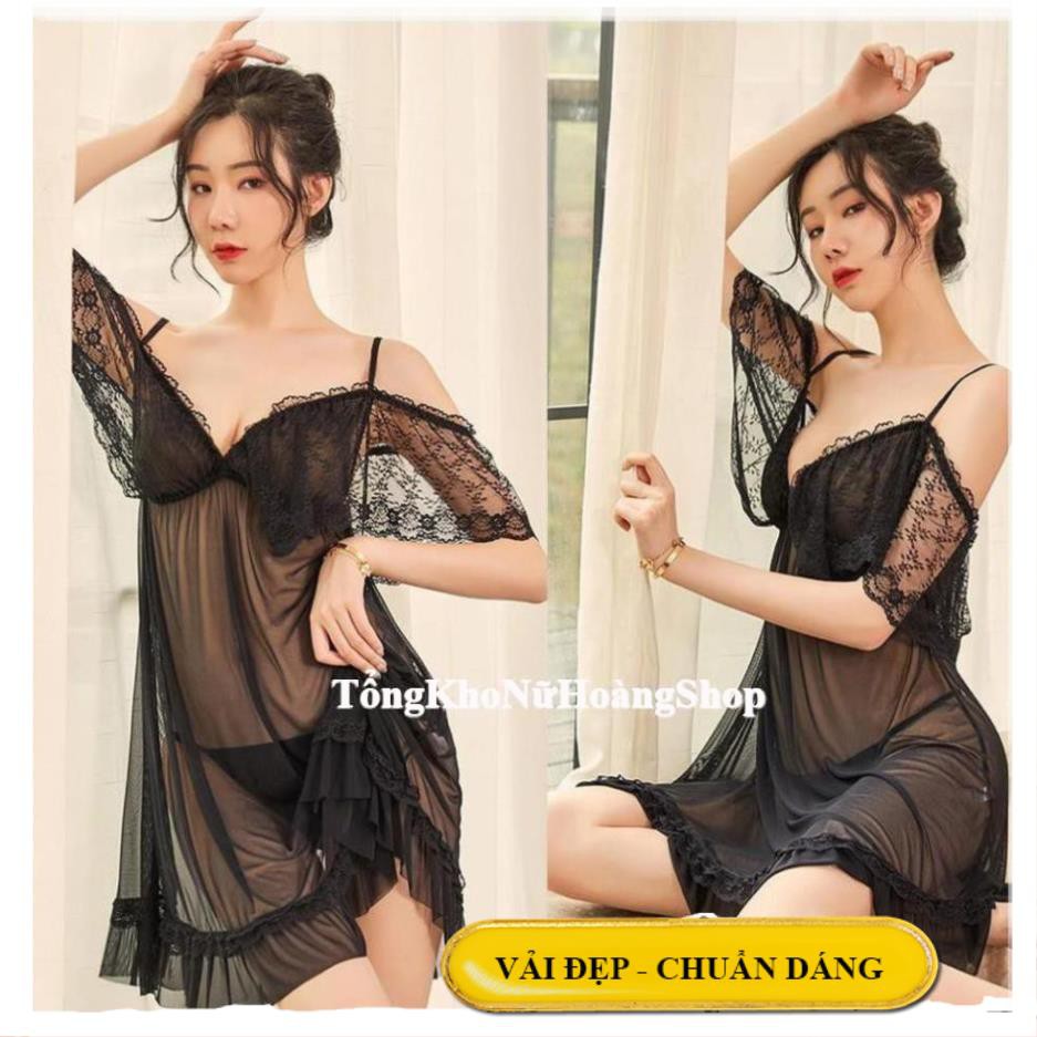 [ Chất Đẹp - Form Chuẩn]❤HOT NHẤT ❤ váy ngủ thun lưới ren -đầm ngủ sexy cao cấp B1040 | BigBuy360 - bigbuy360.vn