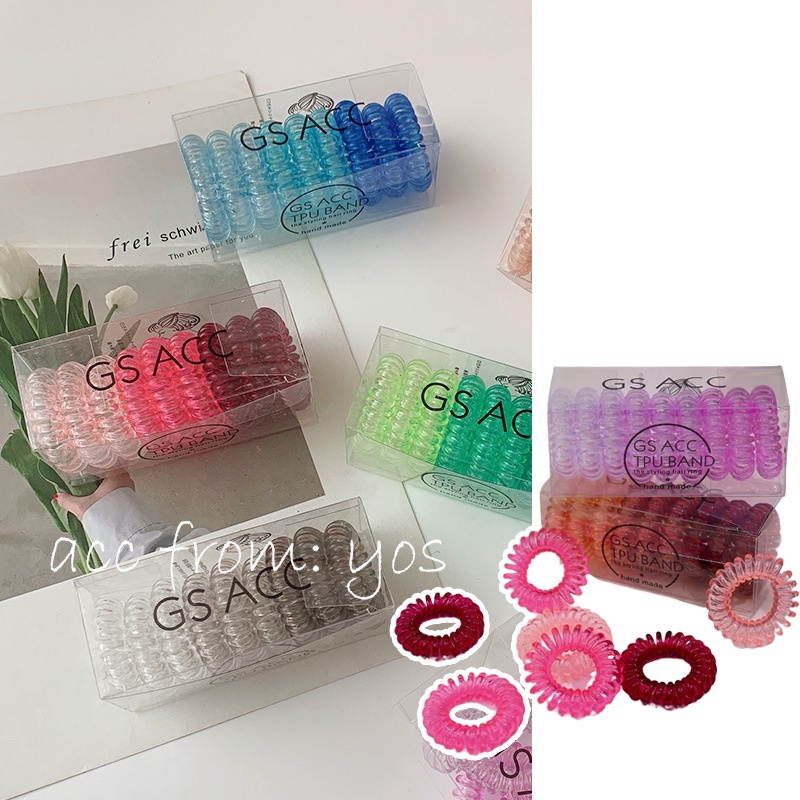 Set 9 dây cột tóc lò xo Hàn Quốc theo tone màu xinh xắn cho nữ