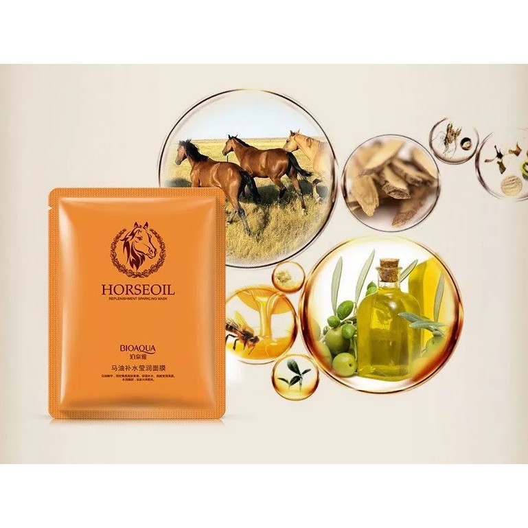 Mặt Nạ Nhau Thai Ngựa ⚜️FREESHIP⚜️ Mặt nạ dưỡng ẩm nhau thai ngựa Horse Oil Mask TEM STORE | BigBuy360 - bigbuy360.vn