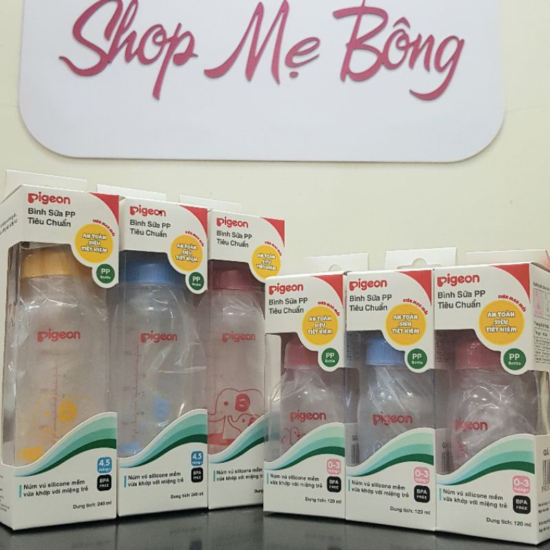 Bình sữa Pigeon Việt Nam dung tích 120ml/ 240ml cho bé