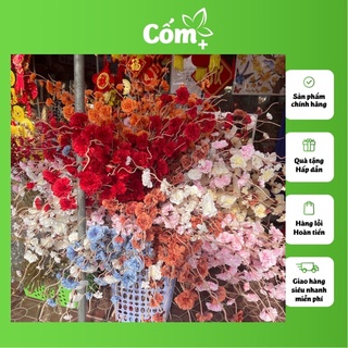 Nhánh đào râu lượn sóng mềm mại trang trí Tết (tách theo nhánh)