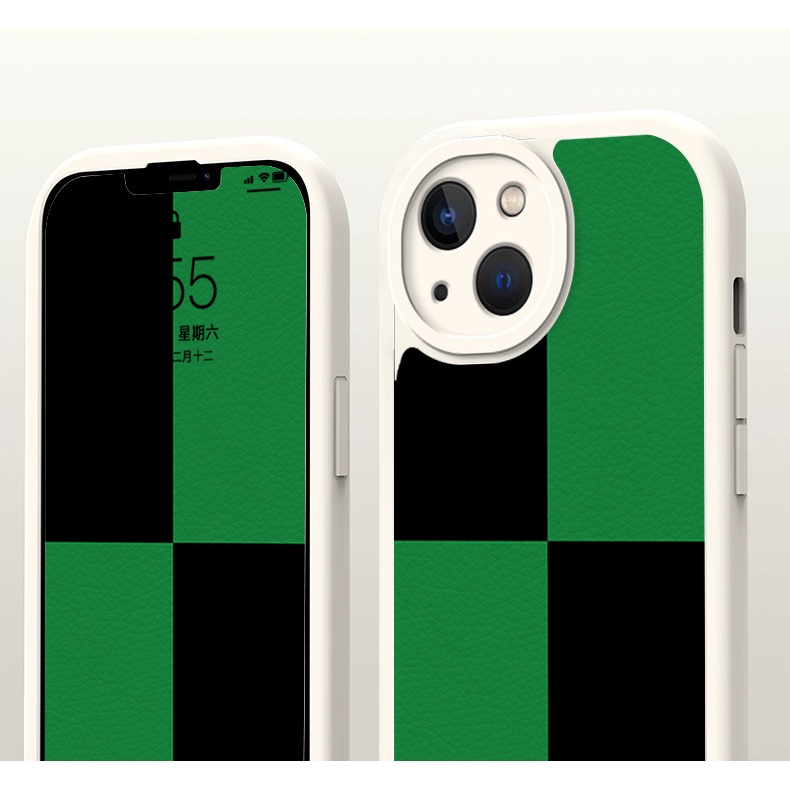 Ốp Điện Thoại Silicon Mềm Hình Vuông Hai Màu Cho IPhone 12 13 11 Pro Max X Xs Max Xr 7 8 Plus