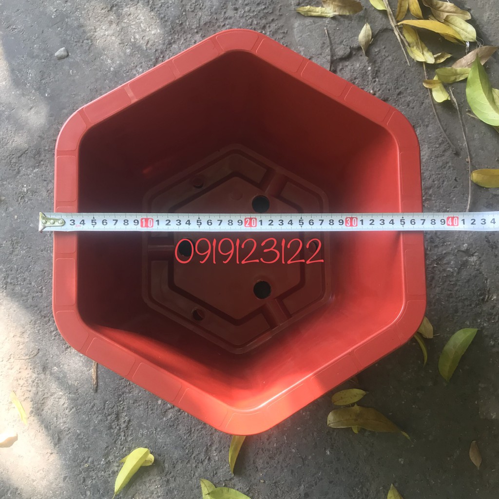 CHẬU LỤC GIÁC TRỒNG CÂY FAB480 KT 36*25CM NẶNG 420GR HÀNG ĐẸP