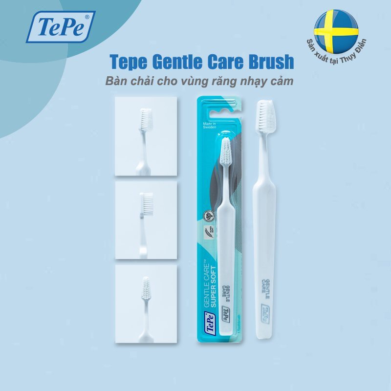 Bàn chải đánh răng siêu mềm cho răng nhạy cảm, ê buốt và sau phẫu thuật Tepe Gentle Care