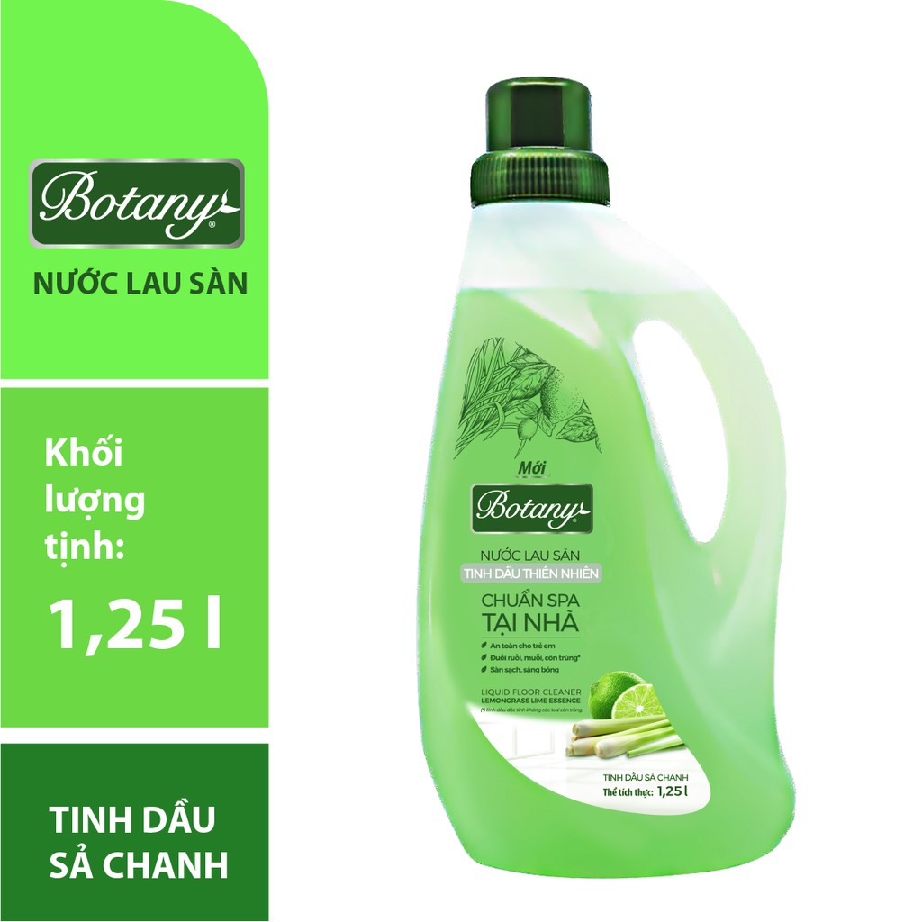 Nước lau sàn tinh dầu thiên nhiên Botany 1.25 lít tăng tuổi thọ cho sàn gỗ và khử mùi vật nuôi trong nhà