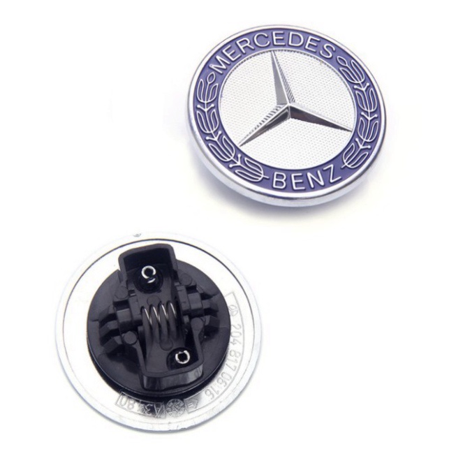 Logo nắp capo đầu xe ô tô Mercedes W204 đường kính 57mm (HÀNG LOẠI 1)