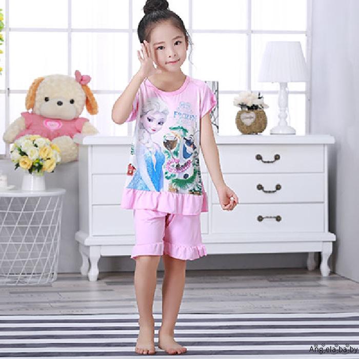 Set đồ ngủ ngắn tay in hình công chúa dễ thương cho bé