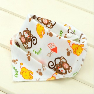 Set 5 khăn yếm tam giác 100%cotton có cúc bấm cho bé