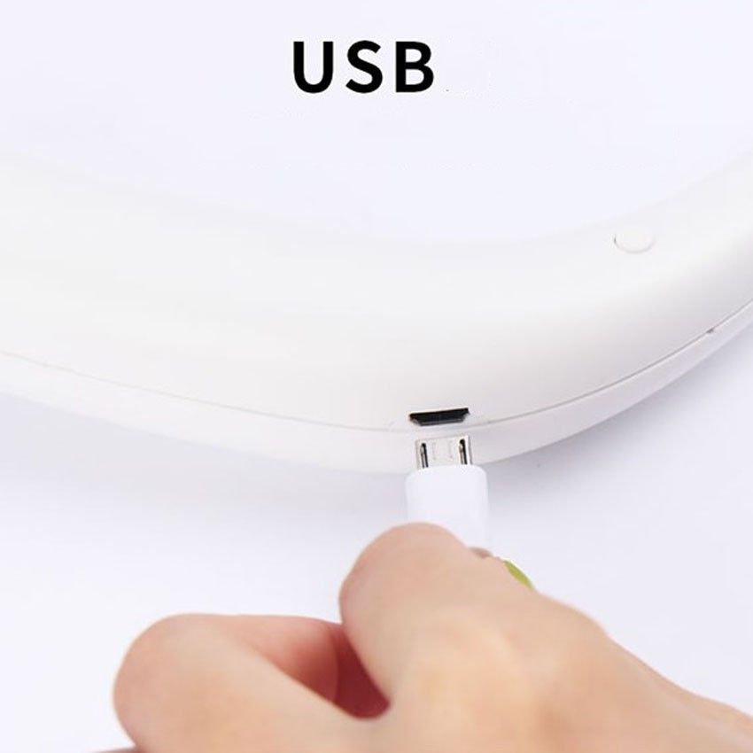 Quạt đeo cổ mini 7 màu tích điện usb pin trâu 1500mah 3 Tốc Độ Gió Sạc USB Tiện Ích Có Đèn LED DFS06 tập gym tomeno