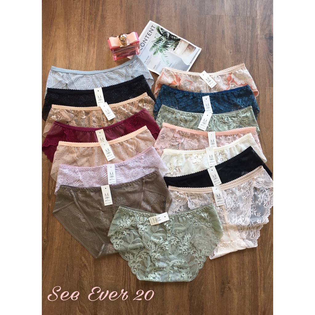 Combo 5 Quần Lót Nữ Ren Sexy Thiết Kế Họa Tiết Ren Xuyên Thấu Siêu Gợi Cảm Quyến Rũ Dành Cho Bạn Nữ