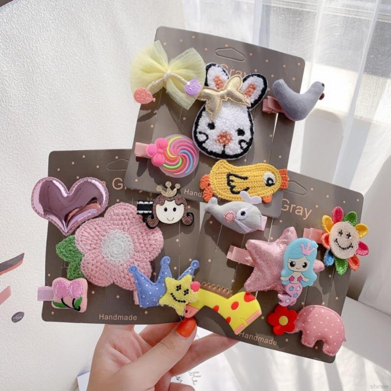 Children Cute Fashion Cartoon Princess Hair Clip Set