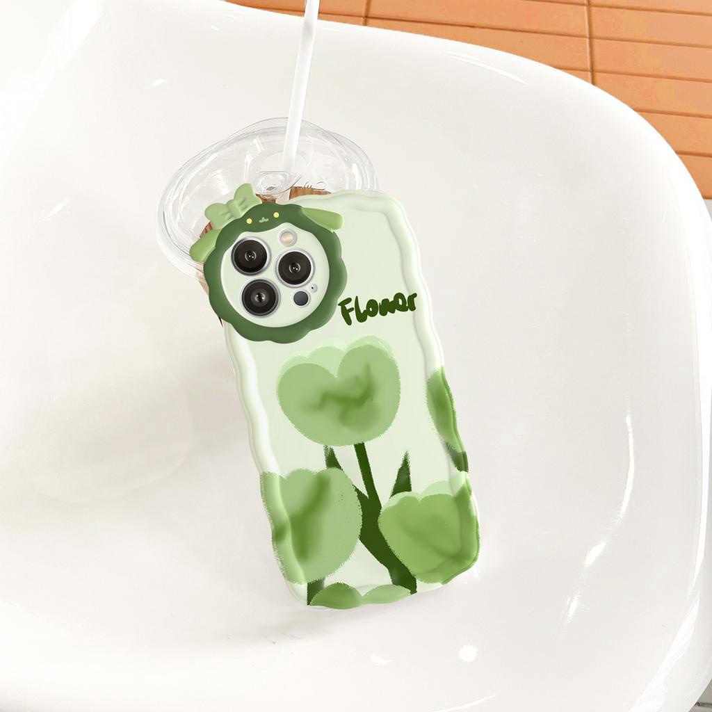 Ốp lưng iphone nơ lượn sóng Green Tulip 6/6plus/6s/6splus/7/7plus/8/8plus/x/xs/11/12/13/14/pro/max/promax/plus/shin/case