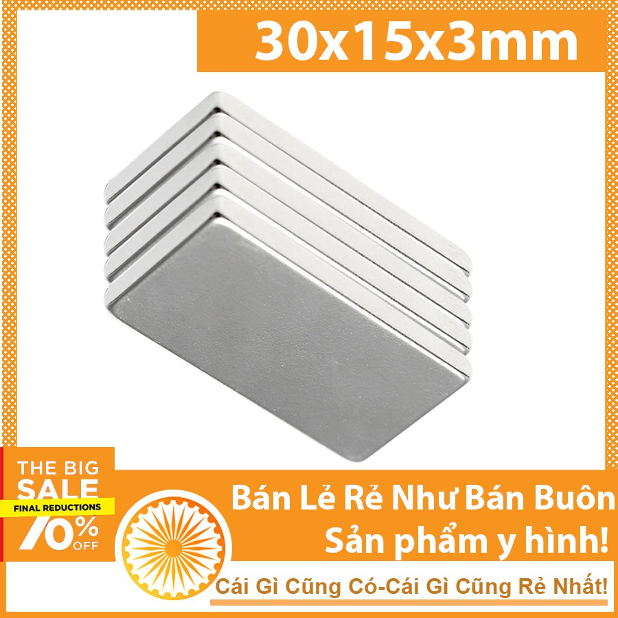 10 viên nam châm 30x15x3mm