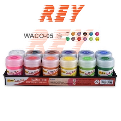 [Gi hoả tốc] Vỉ màu nước 𝑻𝒉𝒊𝒆̂𝒏 𝑳𝒐𝒏𝒈 Poster Colokit 12 màu Waco-05