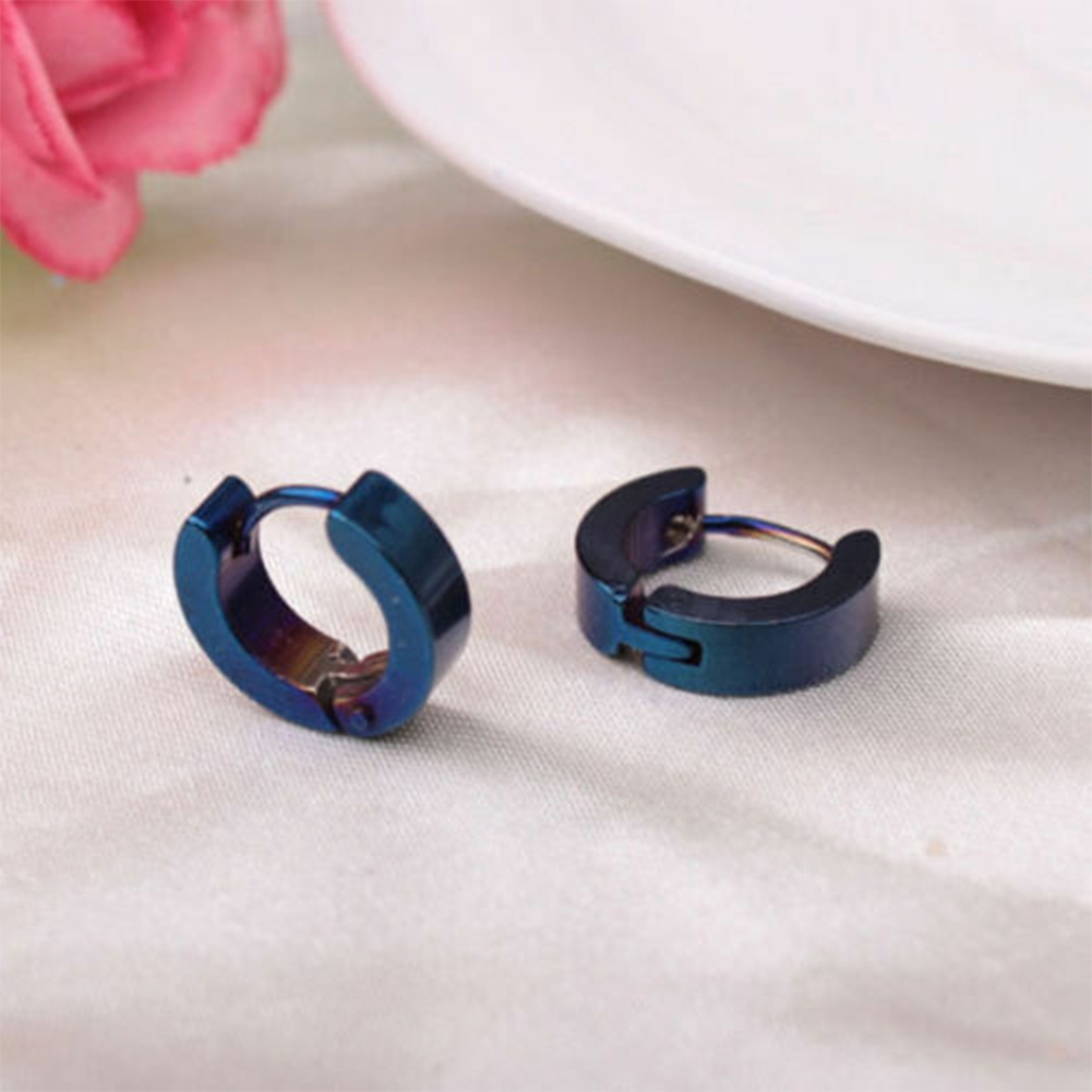 Khuyên Tai Thép Không Gỉ Cá Tính Cho Nam (4 Màu)