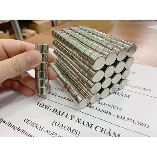 Nam châm viên 15x10mm, loại nam châm trắng đất hiếm lực hút siêu mạnh phi 15mm dày 10mm