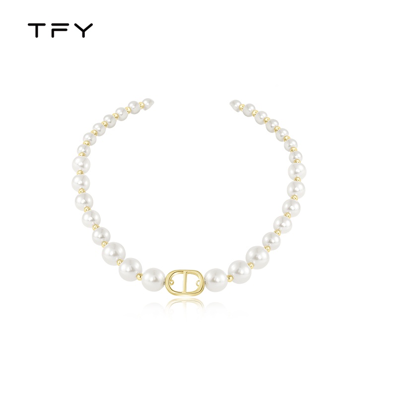 Dây Chuyền Ngọc Trai Mặt Hình Đĩa cd Thời Trang Xuân Hè Pháp Cổ Điển Cao Cấp Dành Cho Nữ