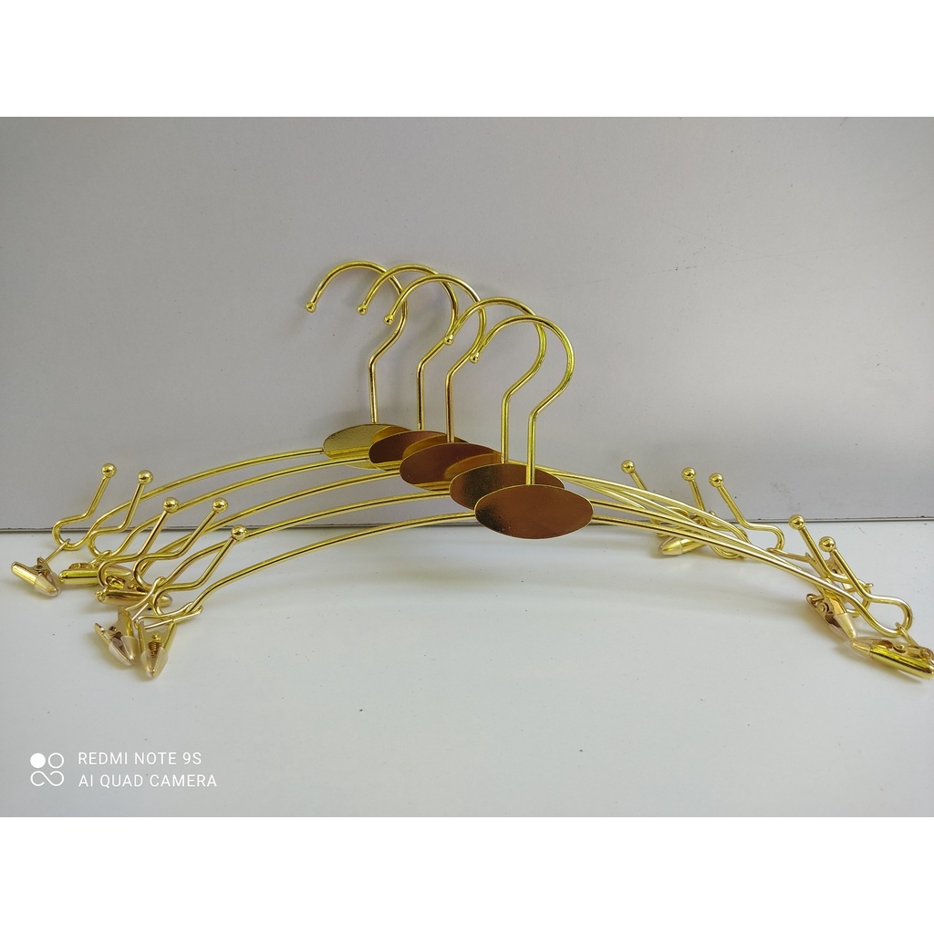 Móc treo quần áo,kẹp đồ lót,bikini bằng kim loại mạ vàng sang trọng cho shop thời trang,cửa hàng