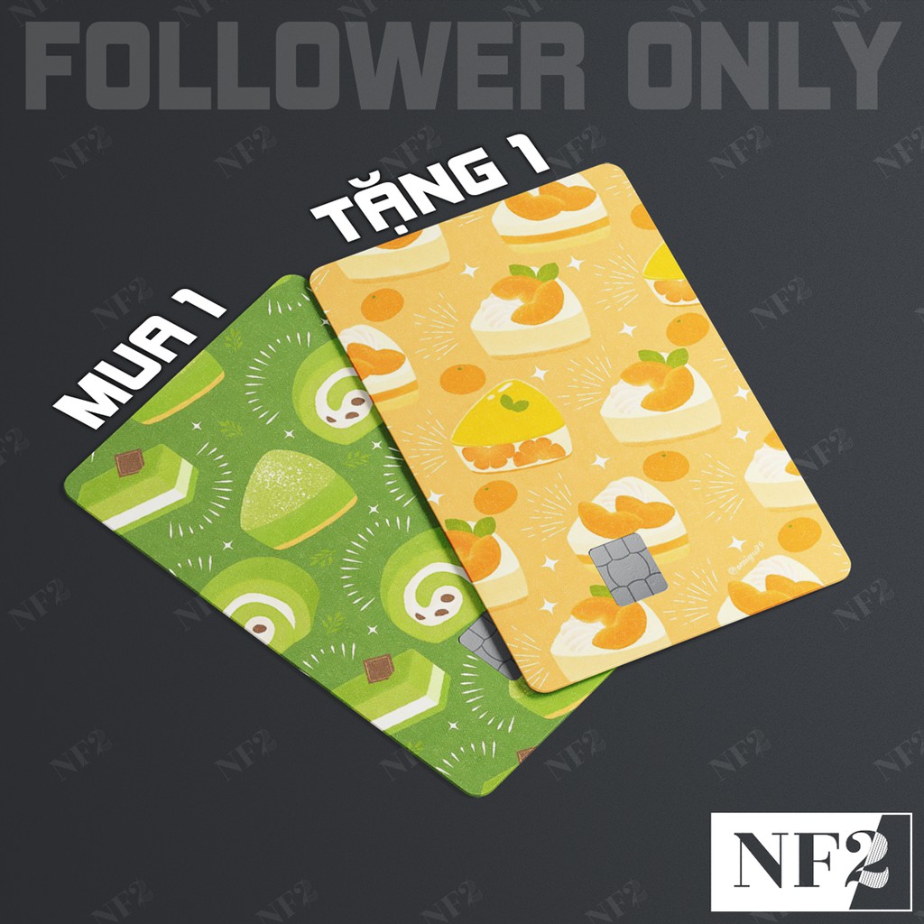 FOOD CARD - Decal Sticker Thẻ ATM (Thẻ Chung Cư, Thẻ Xe, Credit, Debit Cards) Miếng Dán Trang Trí NF2 Cards