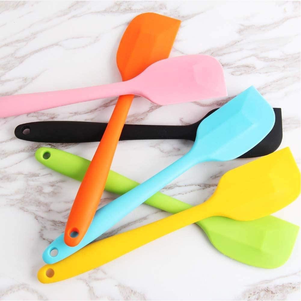 Thìa silicon, phới silicon, phới dẹt trộn bột spatula chịu nhiệt, cây vét bột silicon đúc liền dùng đánh bột, vét kem