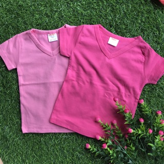 Áo phông basic cho bé cổ tim cotton 4 chiều co giãn