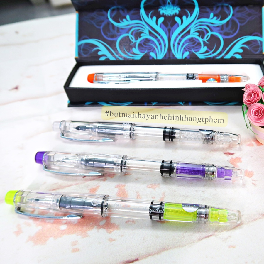 Bút mài thầy Ánh SH069 ngòi lá tre nét nhỏ tự tạo thanh đậm